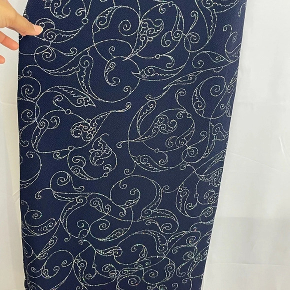 Jump Apparel Blue with silver dress for prom, weddings, etc size 11/12 - Picture 5 of 12